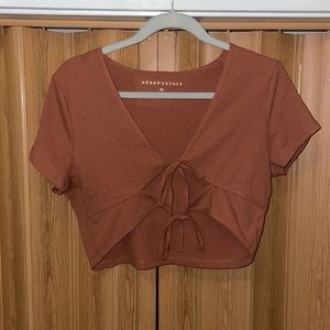 Aeropostale front tie tshirt